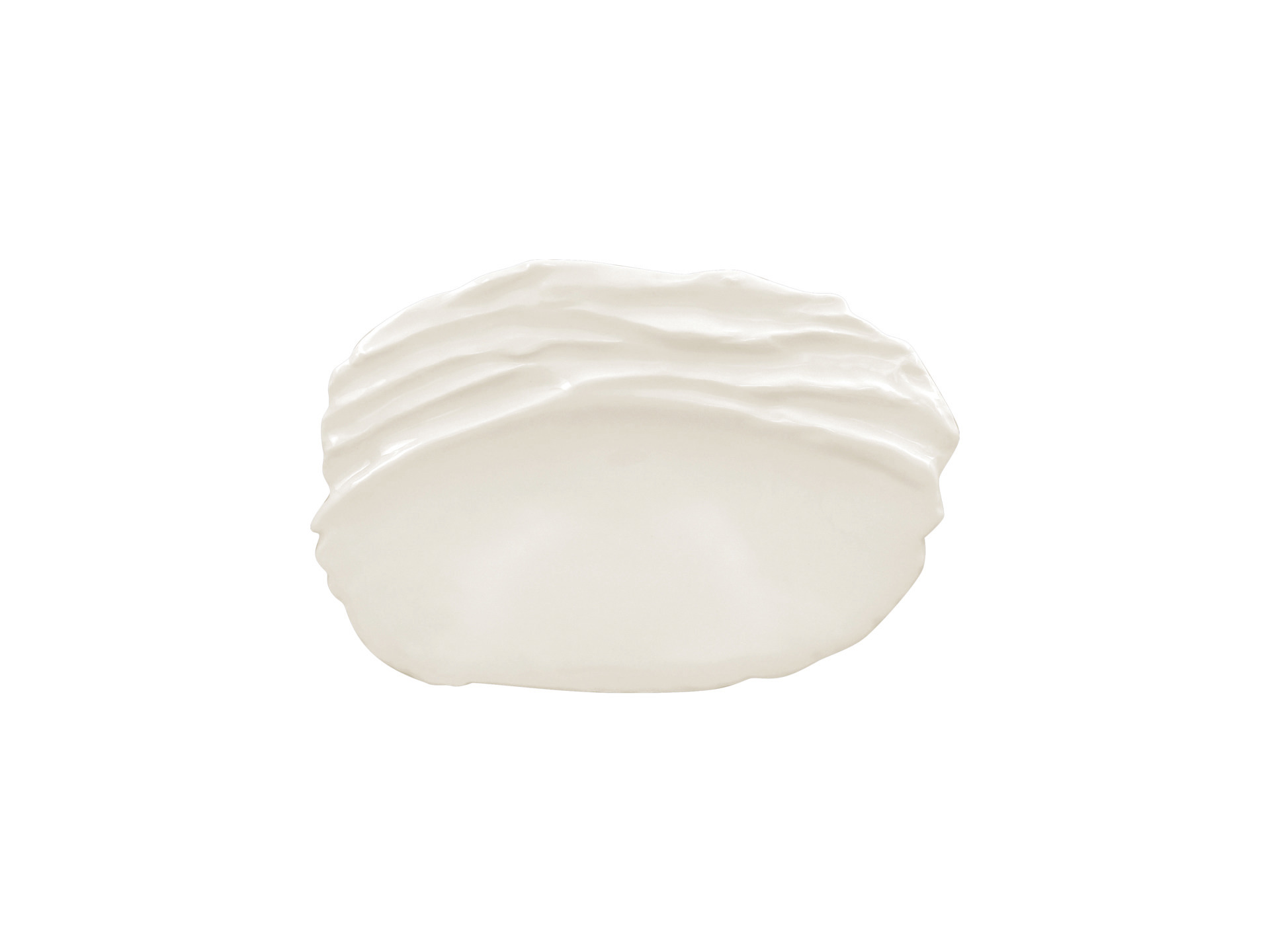 Teller flach mit Relief 270 x 185 mm weiß