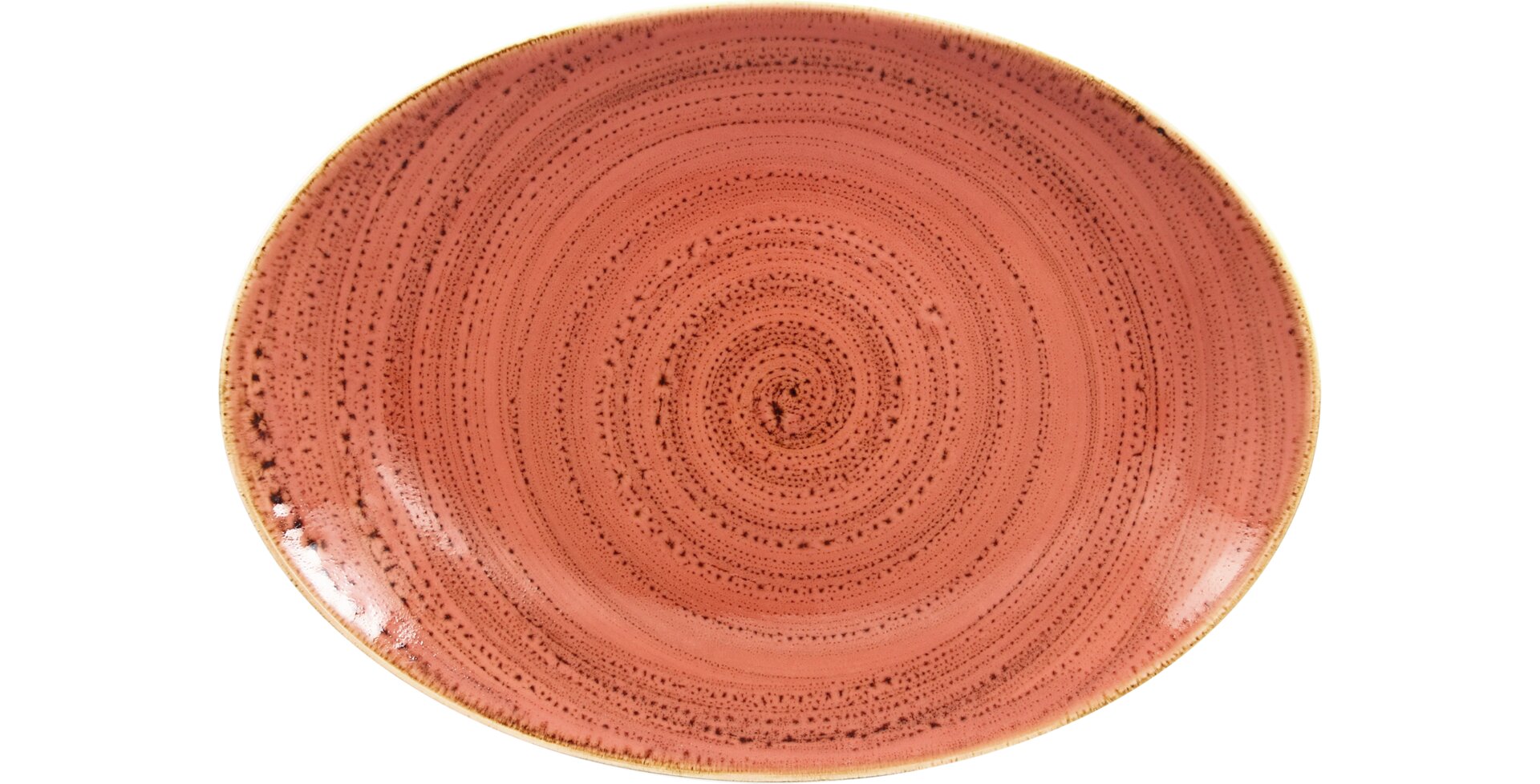Platte oval 320 x 230 mm coral
