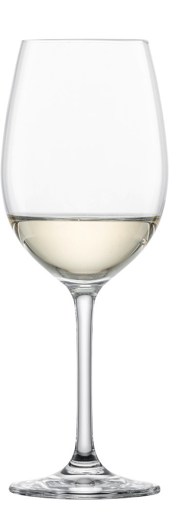 Ein Weißweinglas besteht aus einem großen Kelch, einem Fuß und einem Stiel. Die Form des Weißweinglases ist leicht bauchig und wird im oberen Bereich schmaler. Das Volumen eines Weißweinglases ist etwas kleiner als bei Rotweingläsern. Das Aroma kann sich dadurch besser entfalten und nicht so schnell verflüchtigen. Weißwein sollte in der Regel leicht gekühlt genossen werden. Wenn in einen Kelch nur wenig Wein gefüllt wird, dann kann das Glas ausgetrunken werden, ohne dass sich der Wein groß aufwärmen kann. Wenn ein Glas am Stiel angefasst wird, dann wird ebenfalls verhindert, dass sich die Temperatur des Weines verändert. Außerdem klingt das Glas beim Anstoßen dann auch deutlich besser. &nbsp;