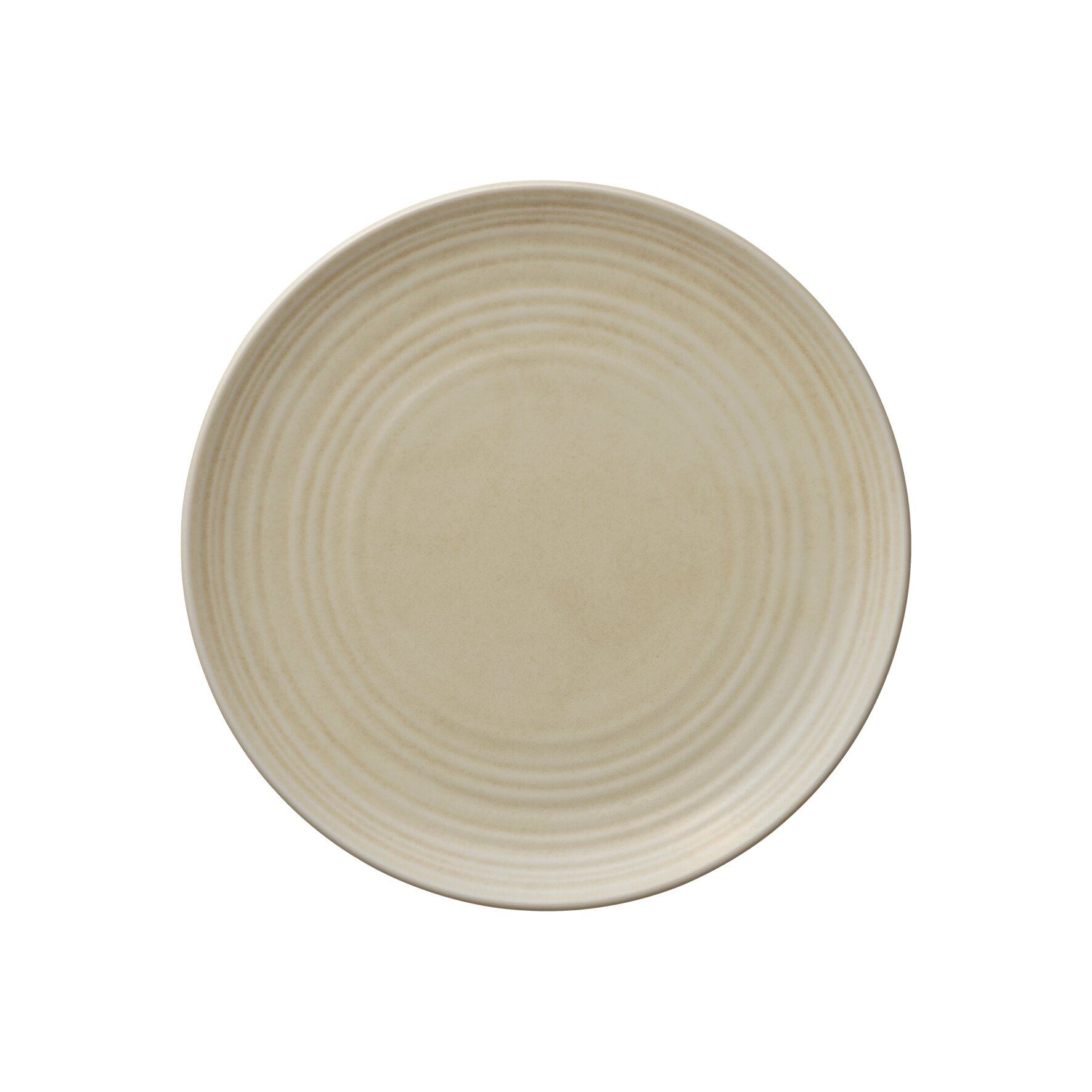Coupteller flach rund Struktur 282 mm sand Country House