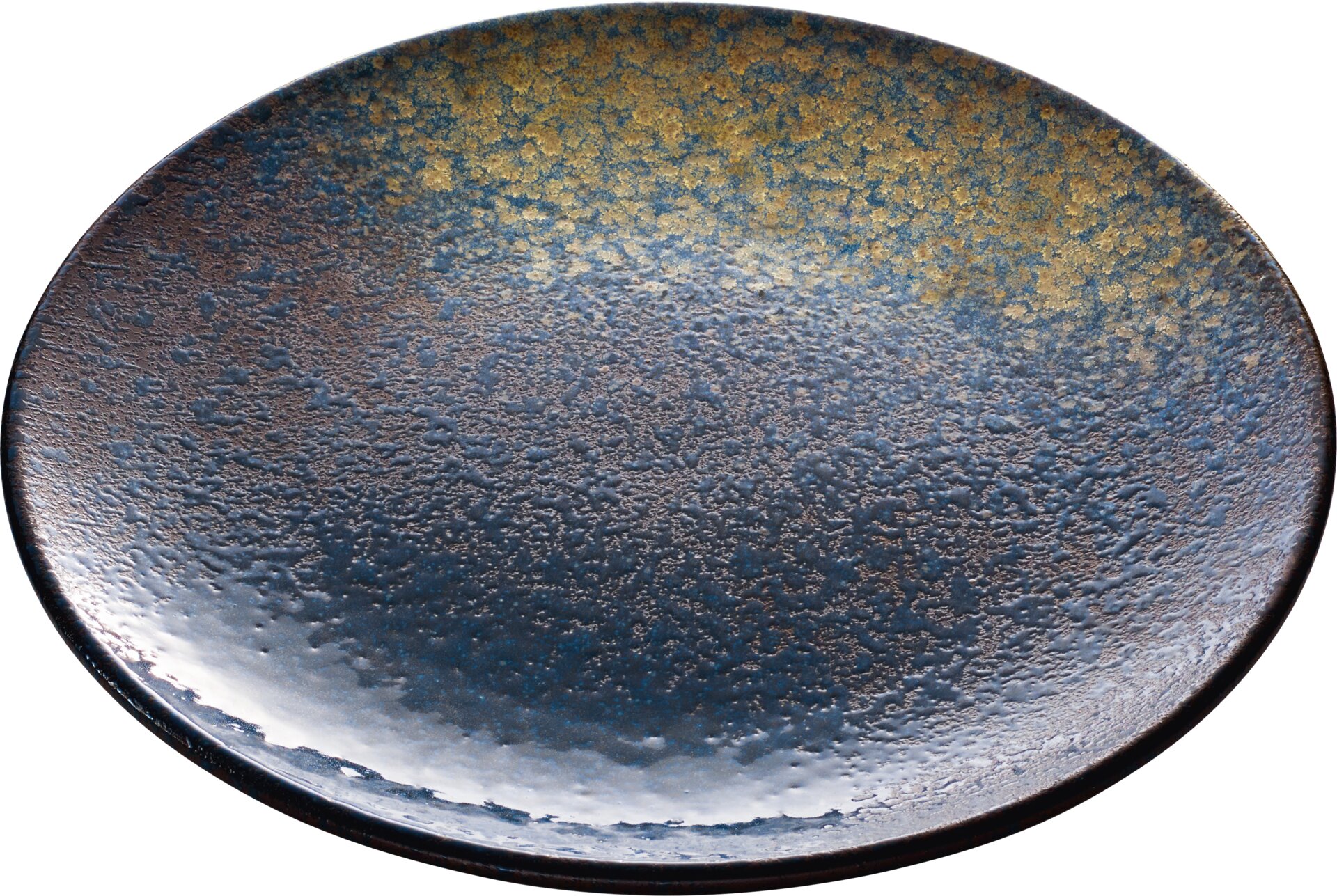 Coupteller flach rund 230 mm blau-braun Sea