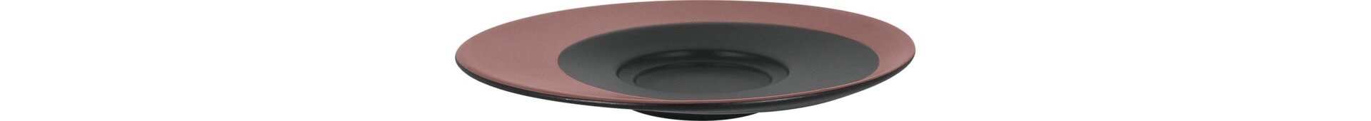 Untertasse 145 mm schwarz / bronze
