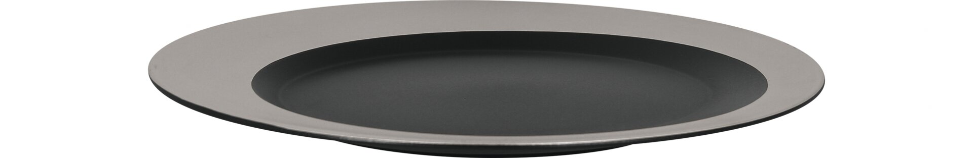 Teller rund 300 mm schwarz / silber