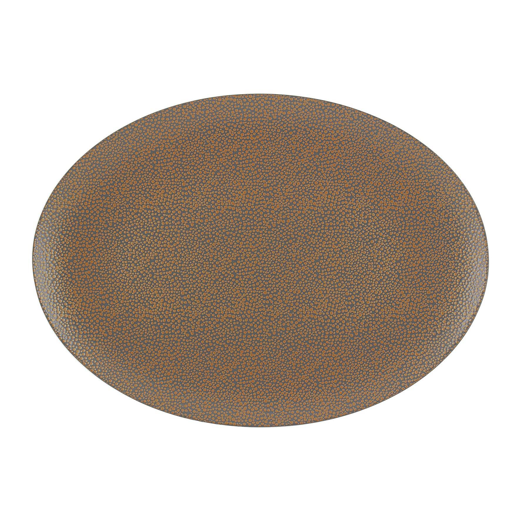 Coupplatte oval 370 x 272 mm metallic gold