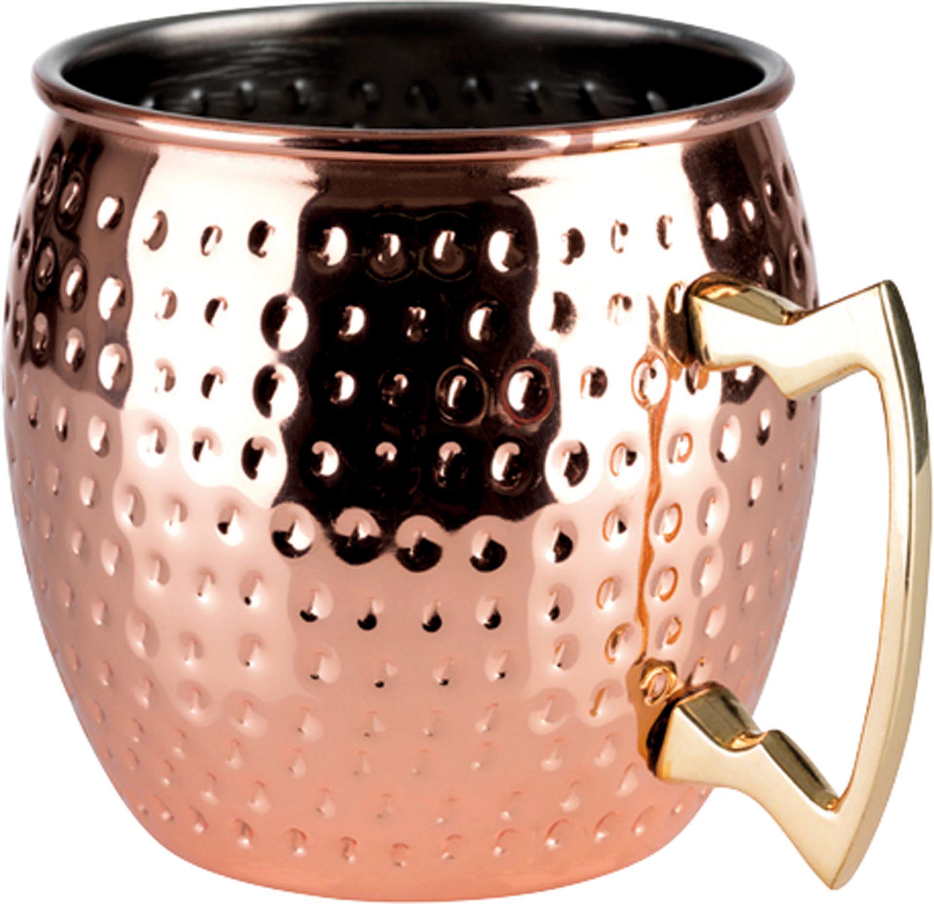 Becher "Moscow Mule" Kupferlook, glänzend, gehämmert
