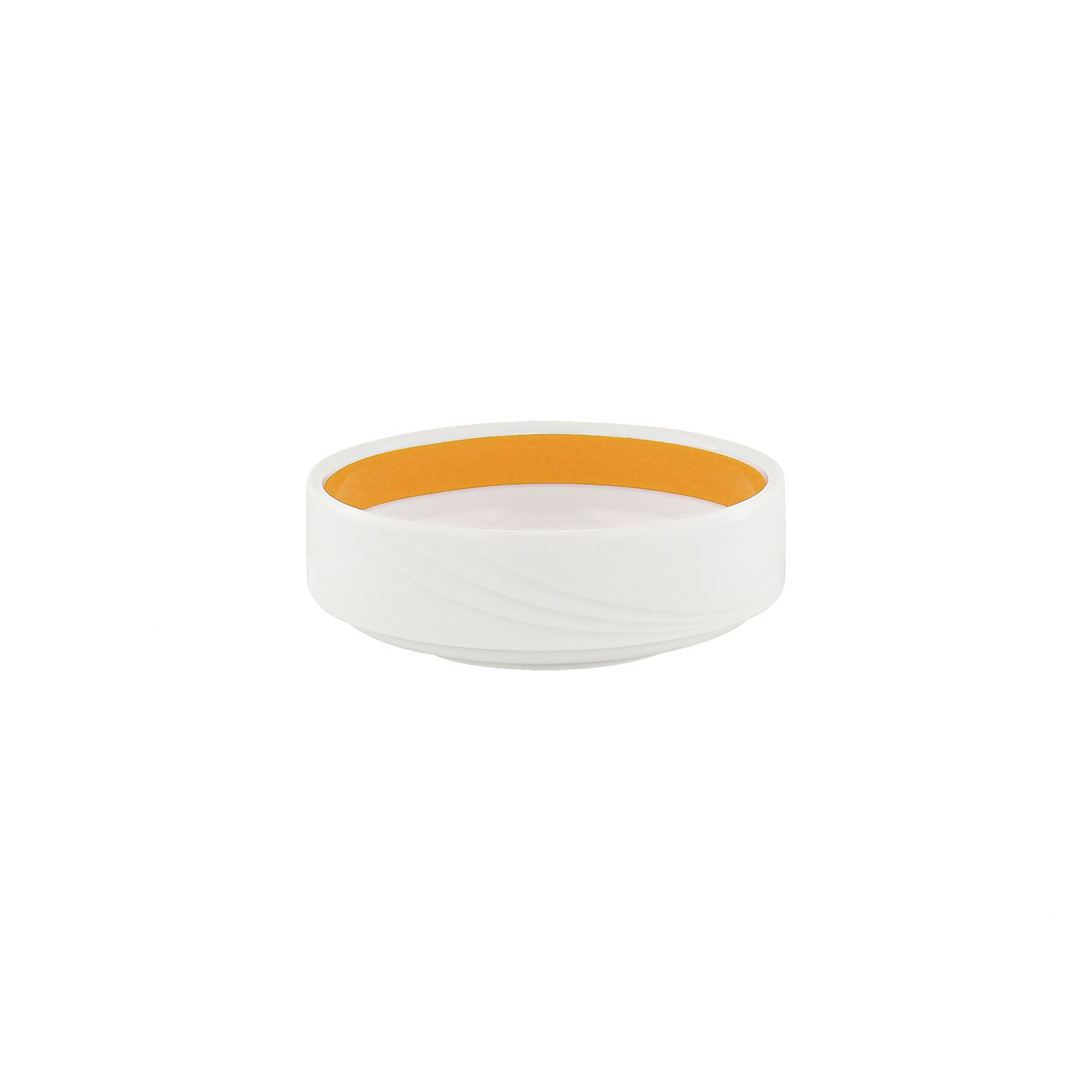 Schale rund stapelbar Relief 120 mm / 0,30 l orange Donna Senior