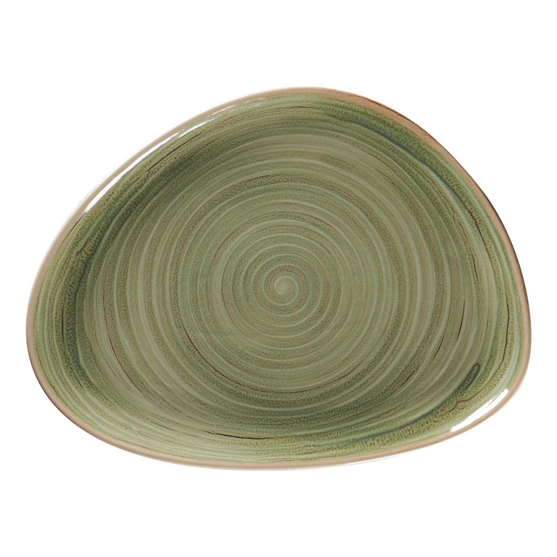 Teller flach organisch 326 x 250 mm emerald green Spot Emerald Green