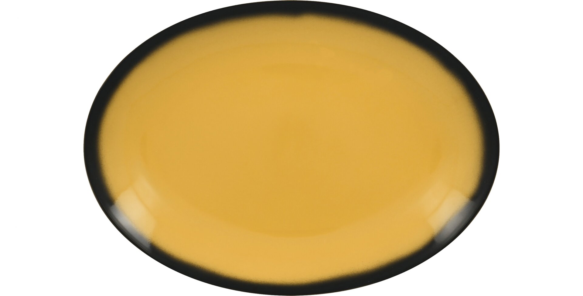 Platte oval 260 x 190 mm gelb Lea