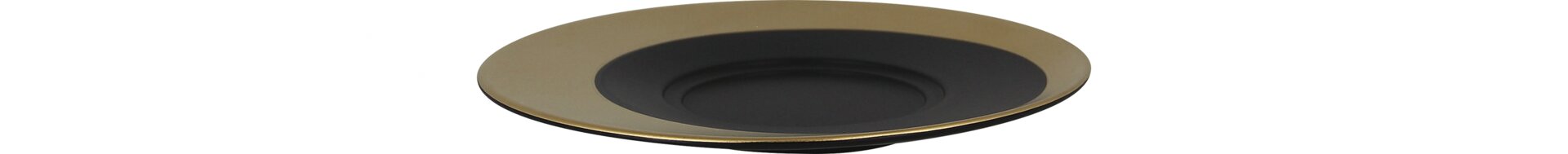 Untertasse 170 mm schwarz / gold