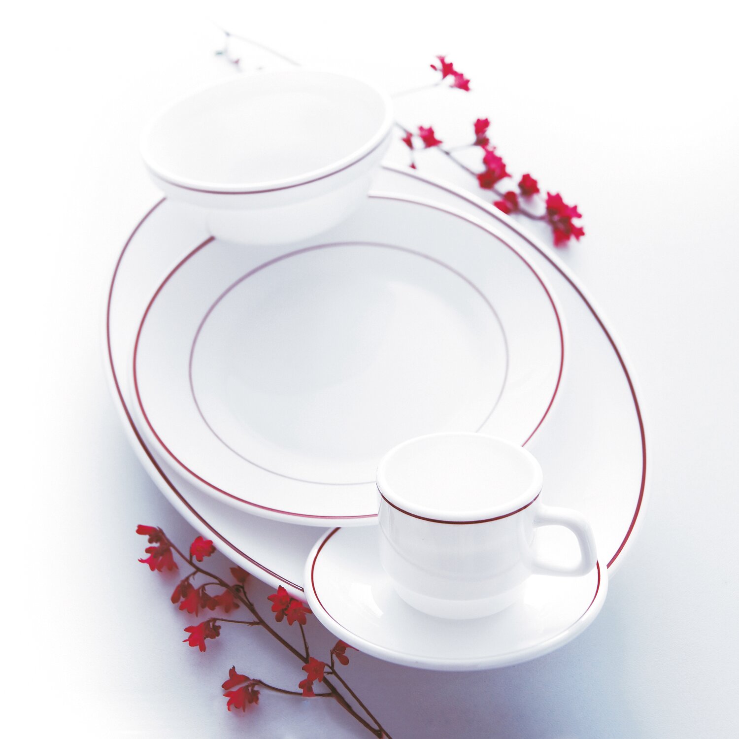 Teller flach 235 mm bordeaux