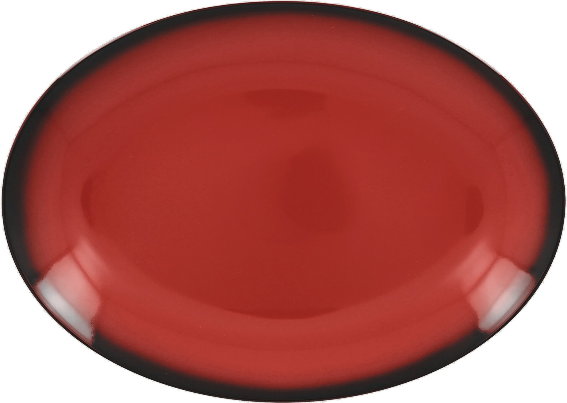 Platte oval 360 x 270 mm rot Lea