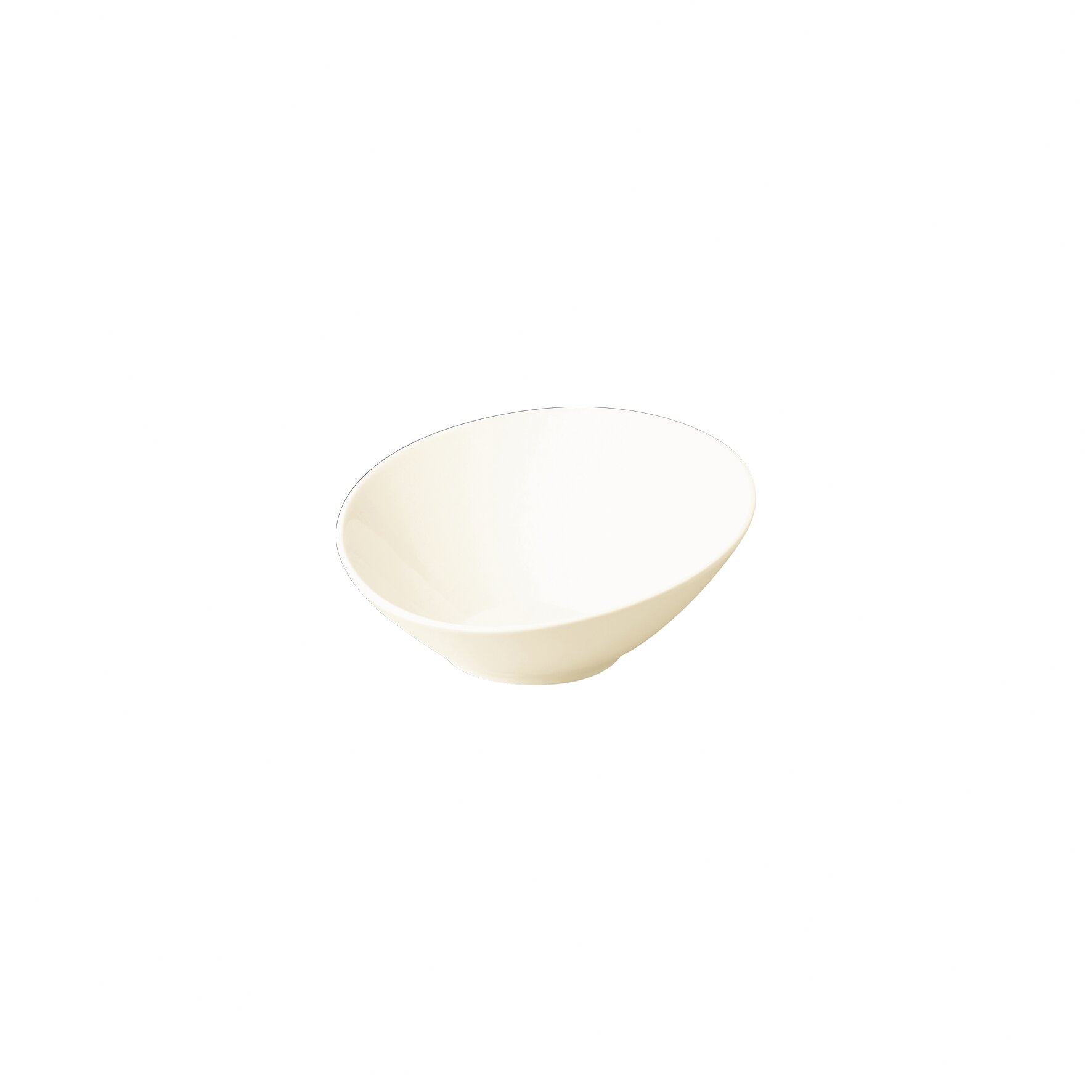 Schale asymmetrisch 220 mm / 0,65 l creme