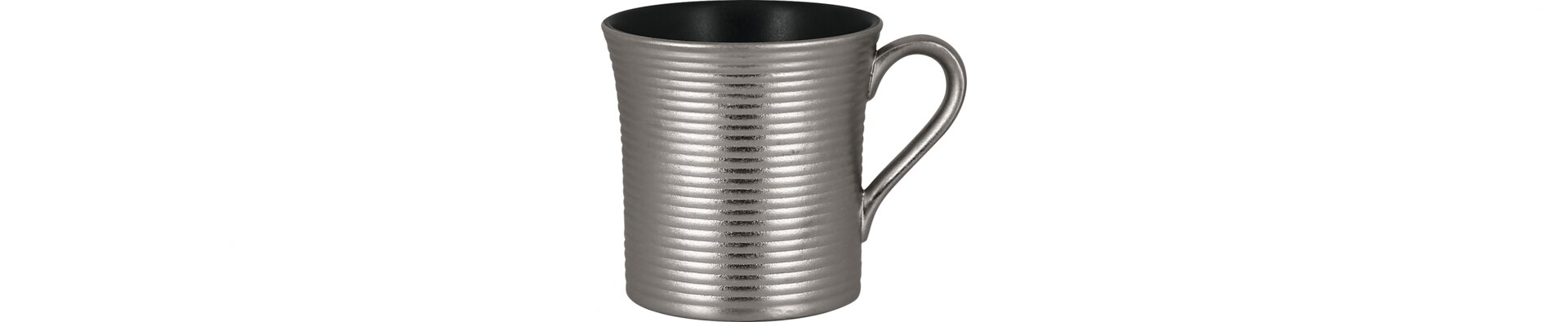 Kaffeetasse 77 mm / 0,20 l schwarz / silber