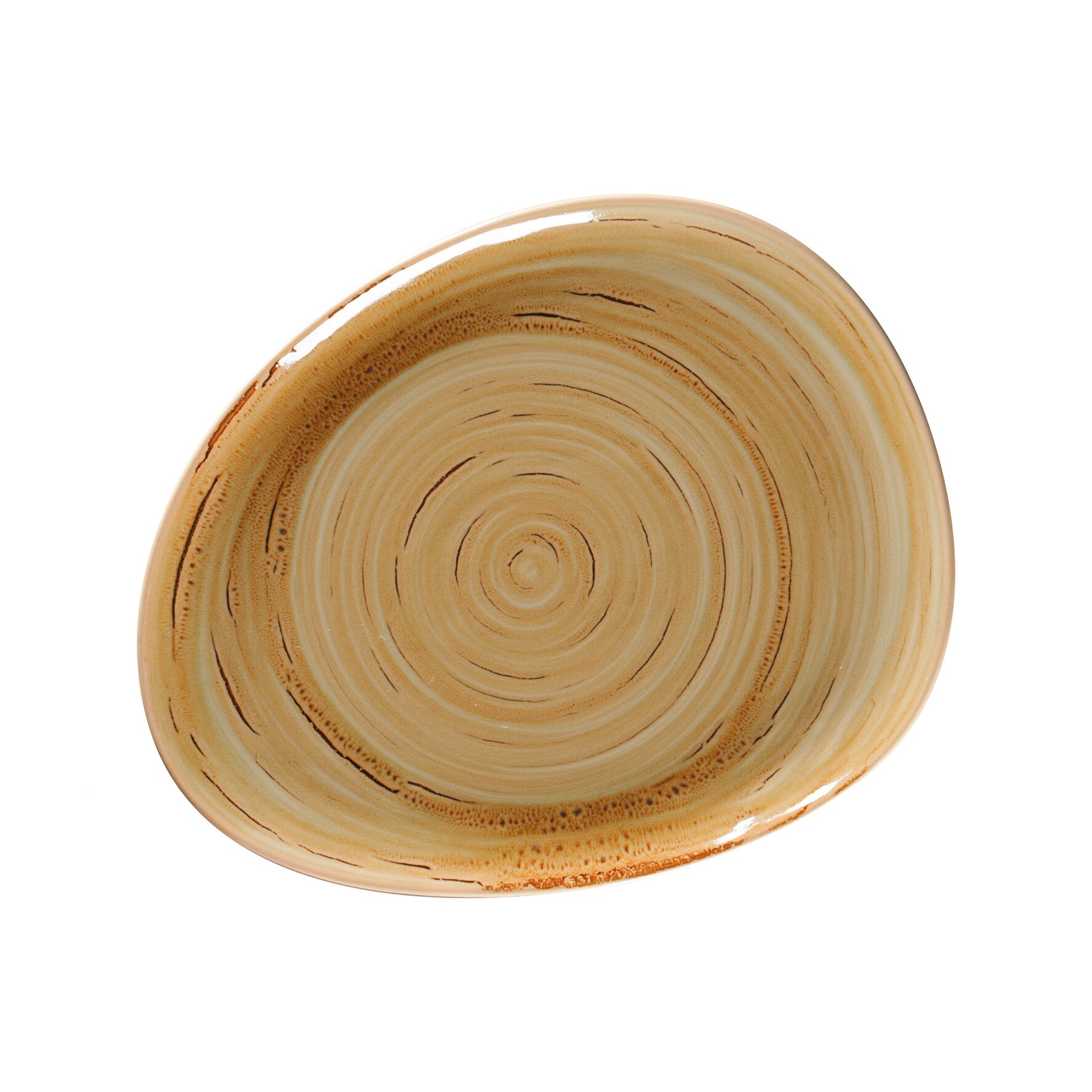 Teller flach organisch 279 x 224 mm garnet beige Spot Garnet Beige