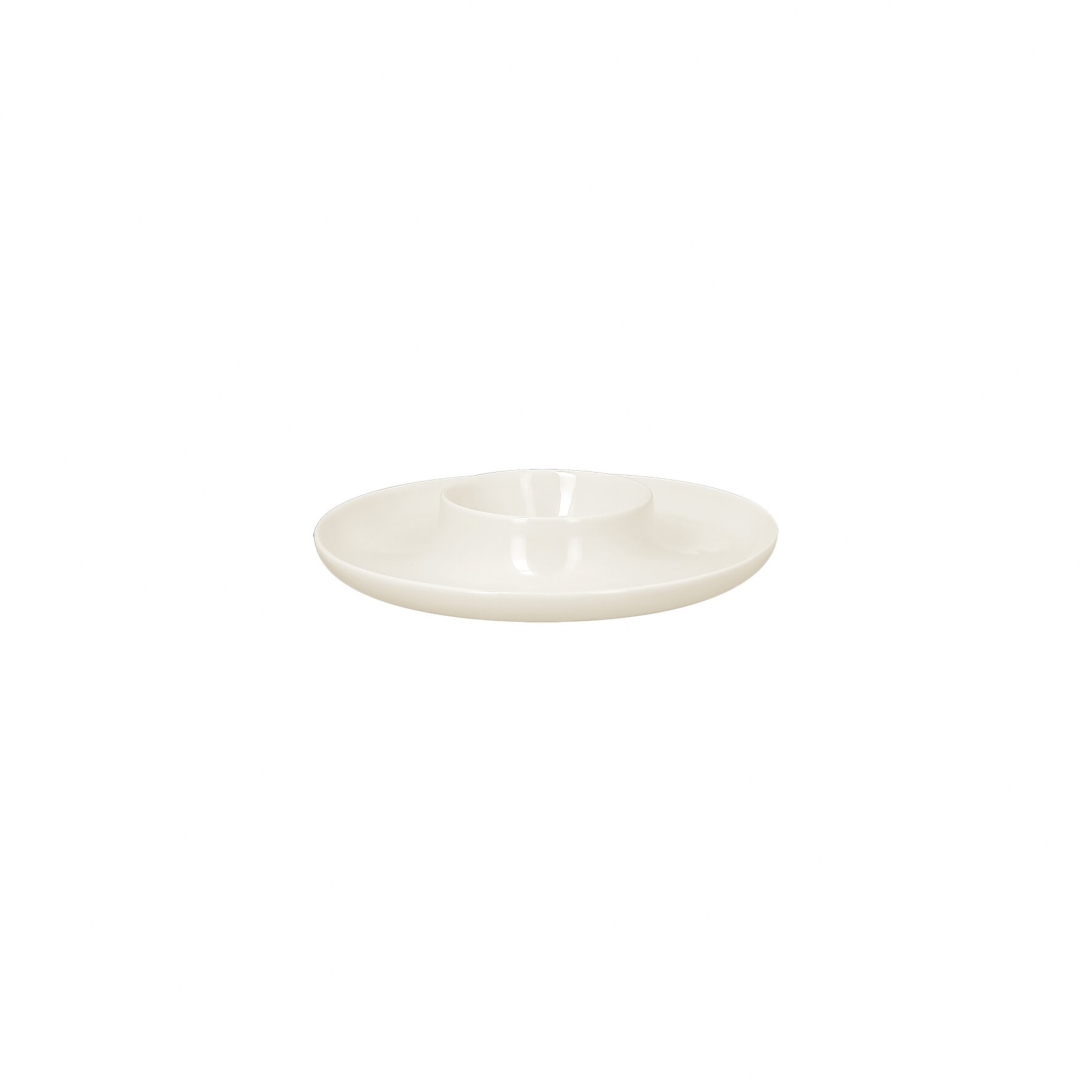 Teller rund mit Mittelteil tief ashore 190 mm plain-white