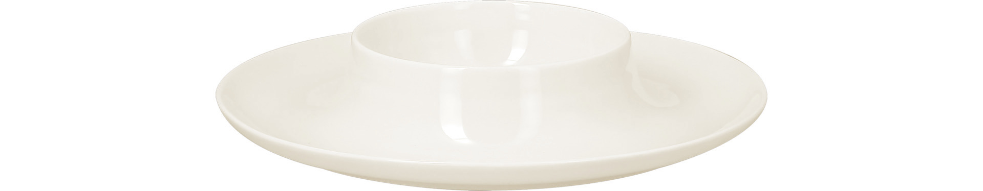 Teller rund mit Mittelteil tief ashore 250 mm plain-white