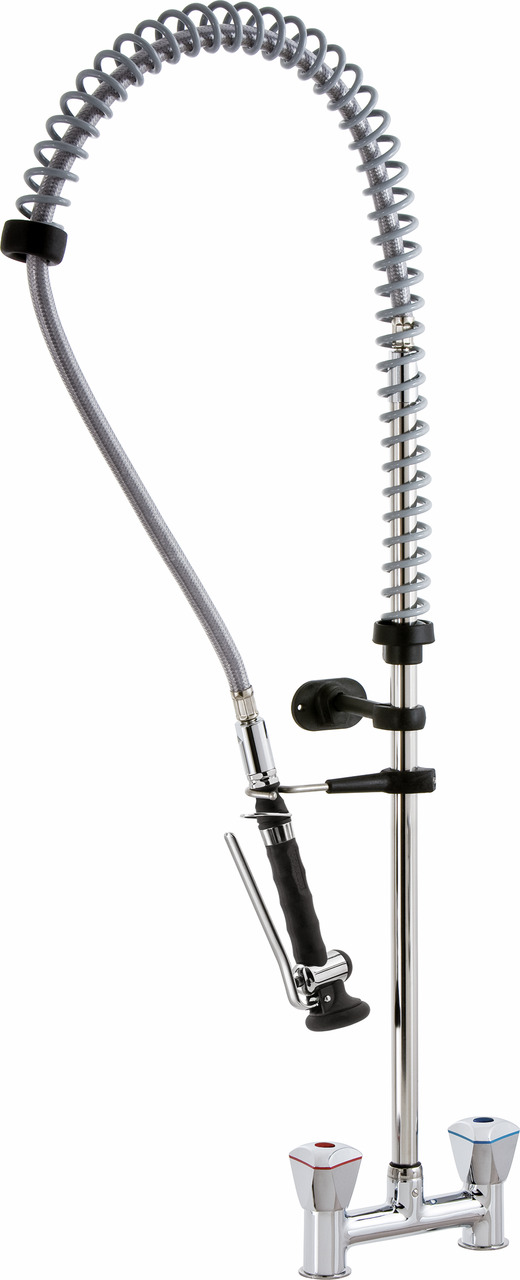 Zweigriff-Geschirrbrause, Zweilochmontage