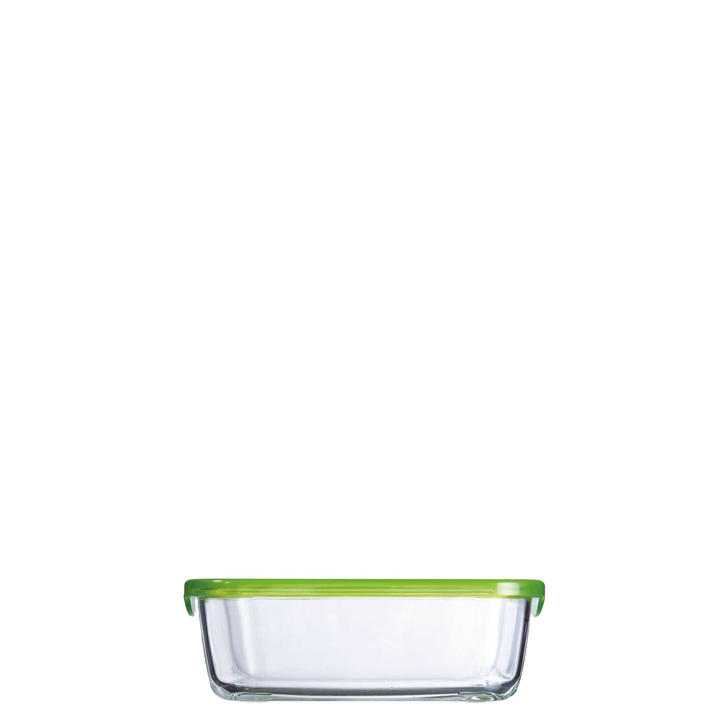 Box 185 x 135 x 65 mm / 0,82 l transparent mit grünem PP Deckel Keep´n