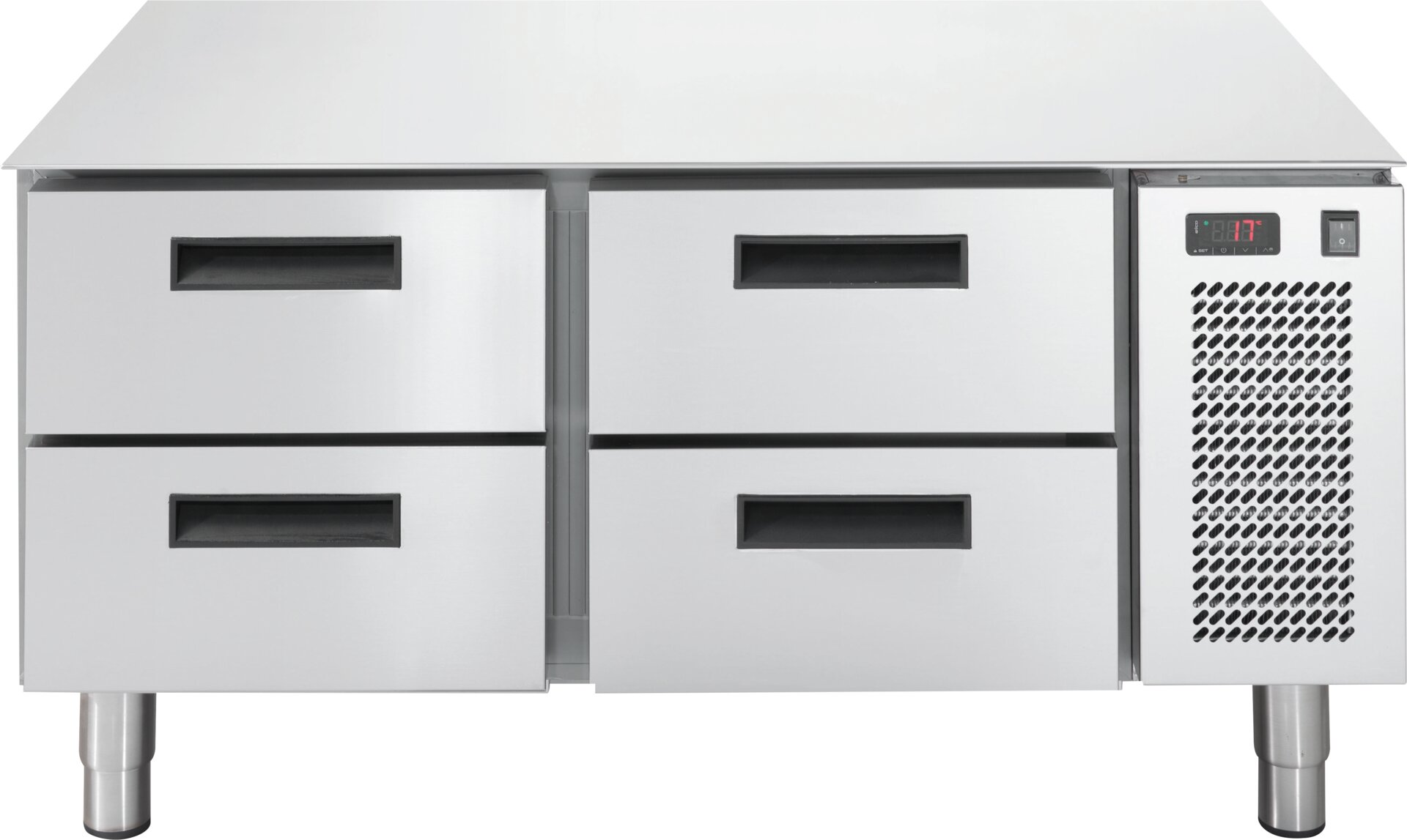 Unterbautiefkühltisch, 4 Schubladen, 86 l, 1200 x 673 x 572 mm