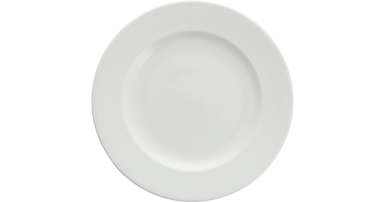 Teller flach mit Fahne 210 mm weiß Snow