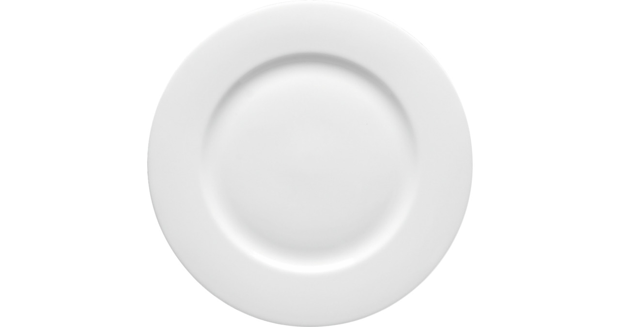 Teller flach mit Fahne 210 mm weiß Gracia