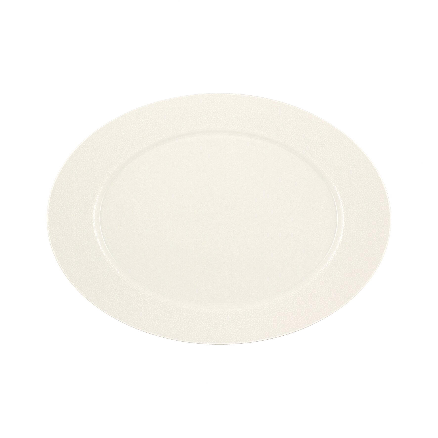 Platte oval Fahne 330 x 244 mm light Purity Pearls