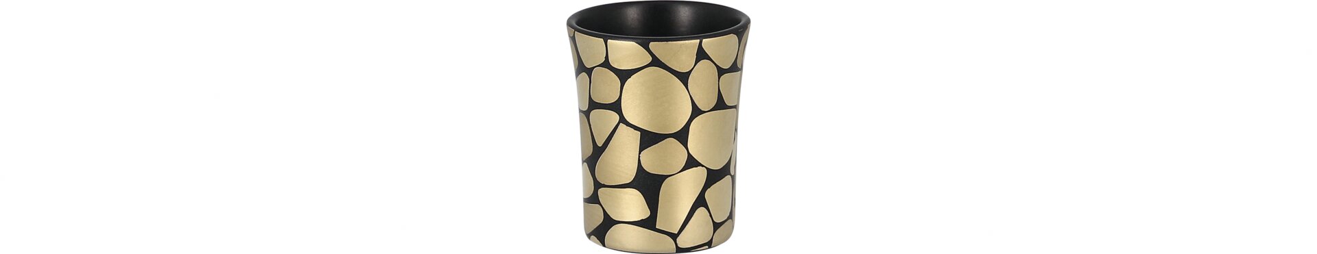 Tasse ohne Henkel 60 mm / 0,09 l schwarz / gold