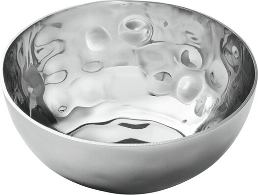 Dip-Schälchen rund 55 mm / 0,04 l Hammerschlagoptik silber Spotlights