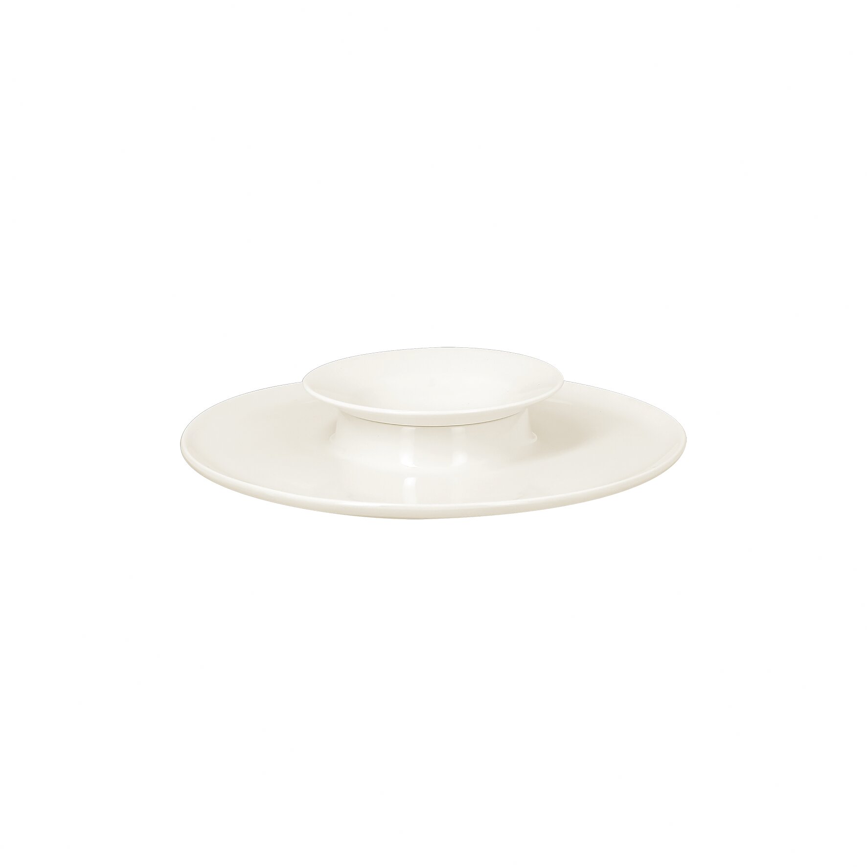 Teller rund mit Mittelteil tief chill 260 mm plain-white