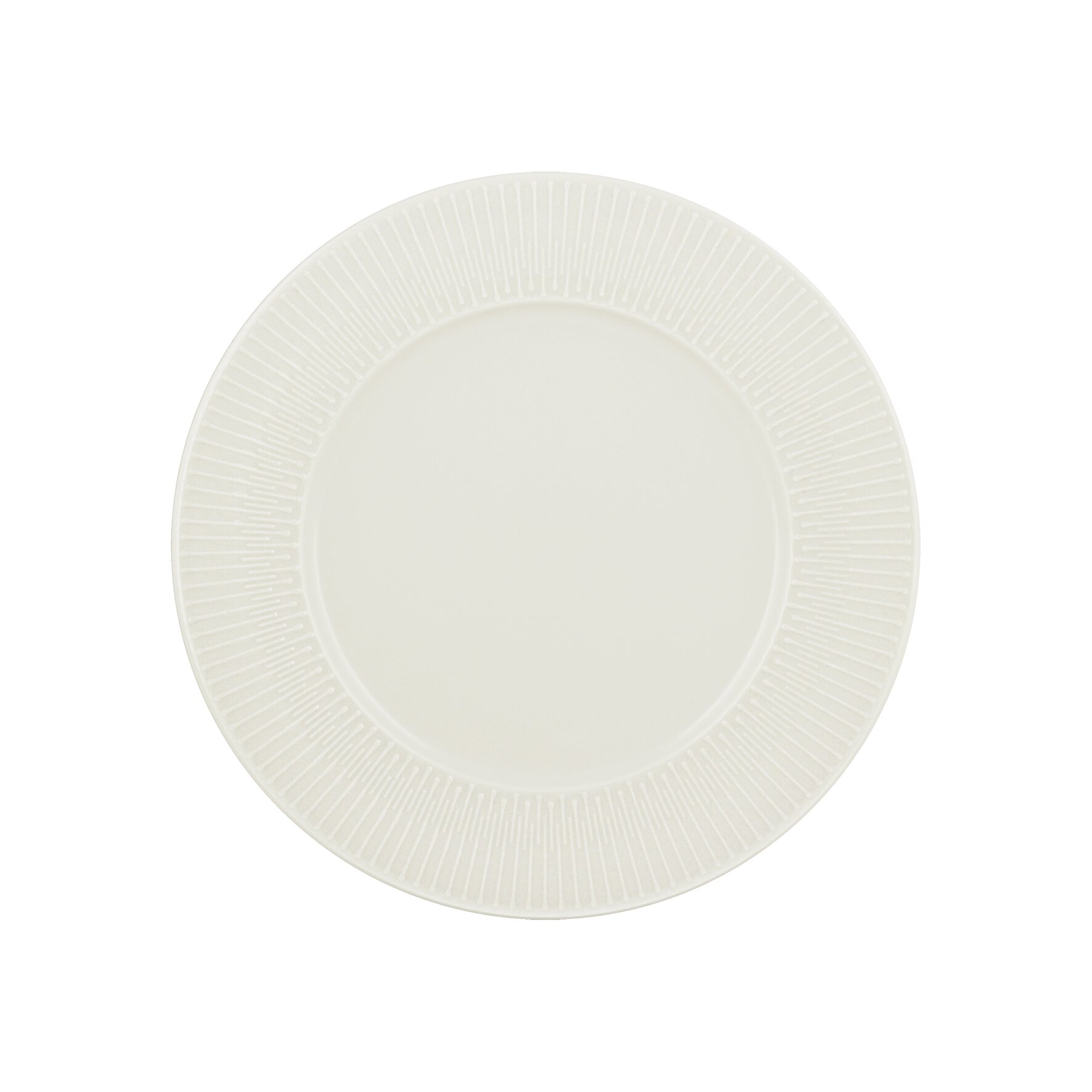 Teller flach rund Fahne Relief 233 mm weiß Delight Vibes
