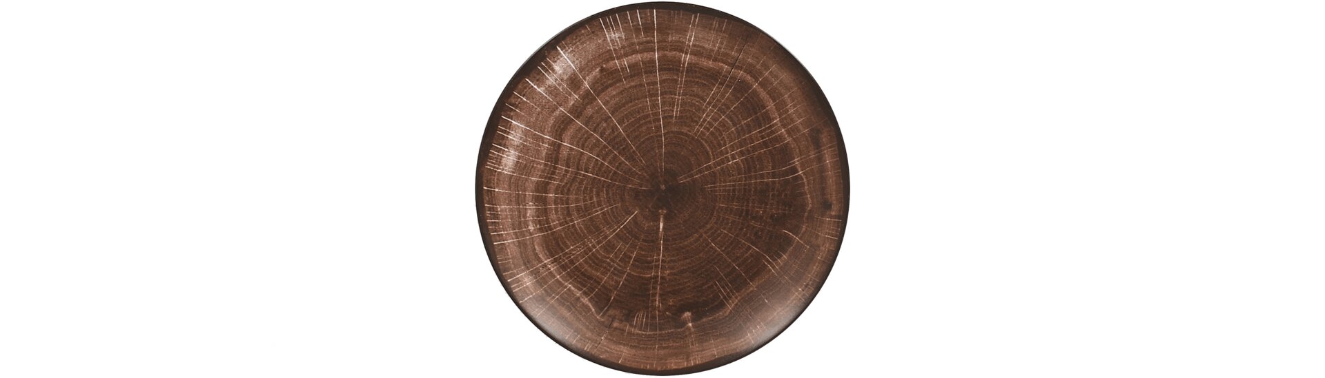 Coupteller flach 150 mm oak-brown Woodart