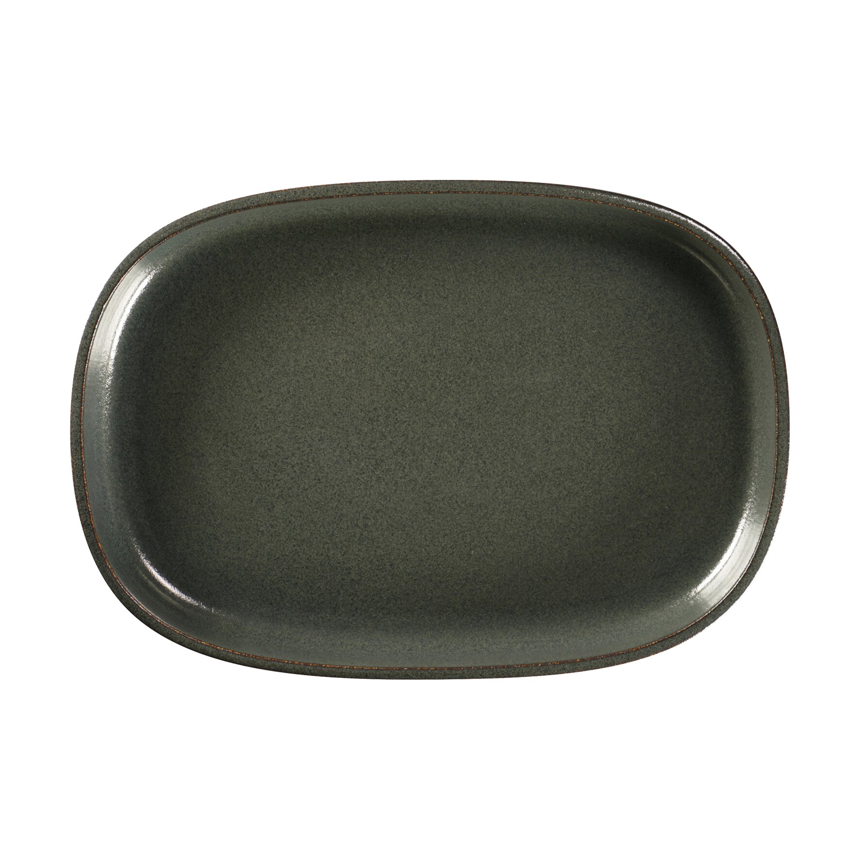 Platte oval tief 332 x 232 mm / 1,95 l caldera green Ease Caldera Green