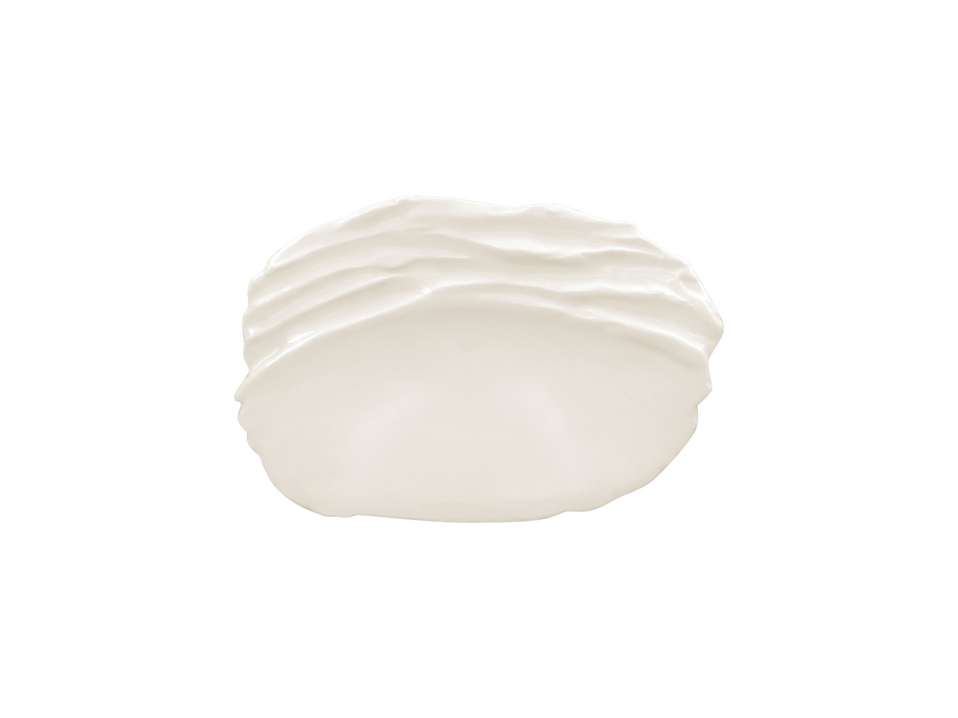 Teller flach mit Relief 270 x 185 mm weiß