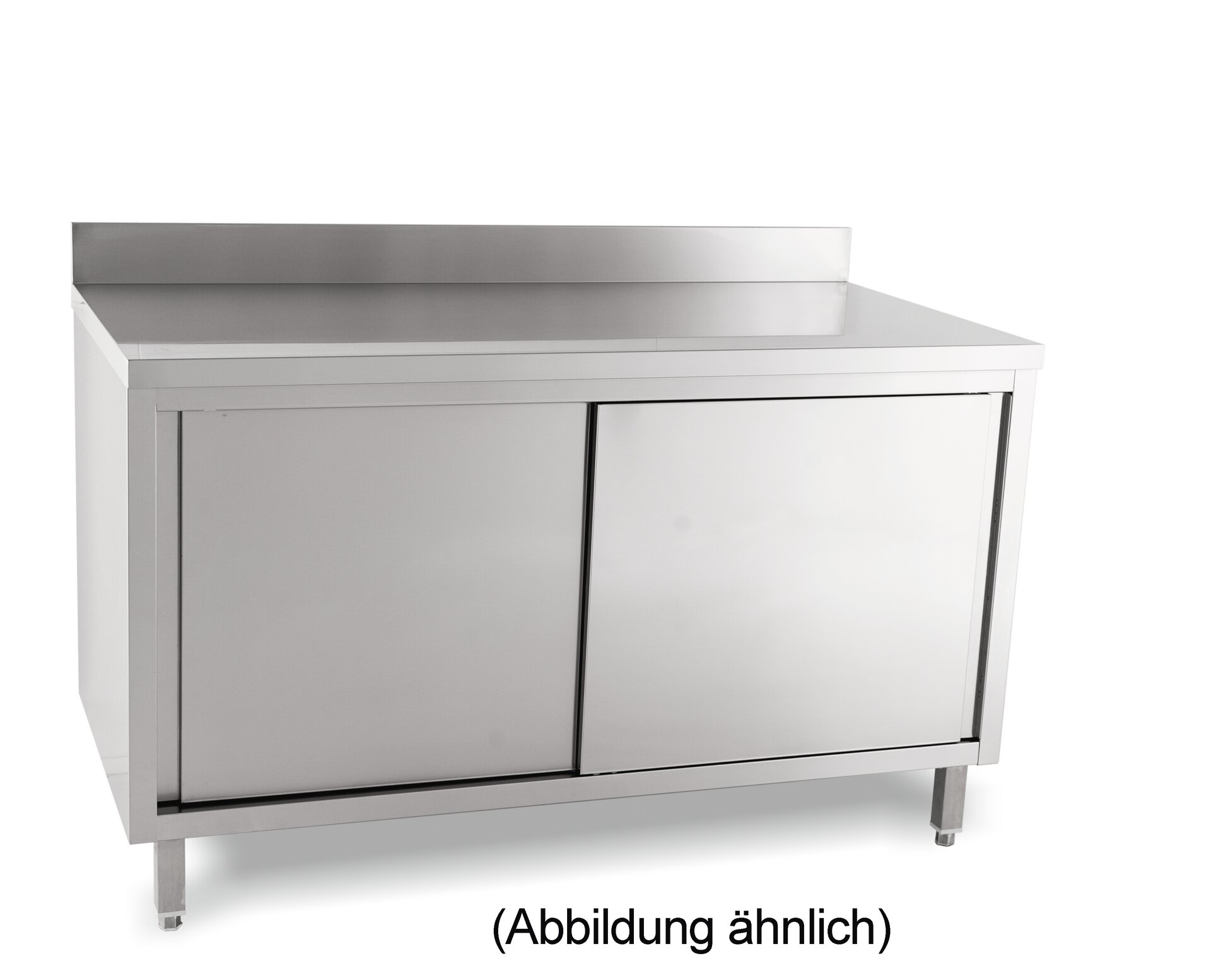 Arbeitsschrank mit Schiebetüren mit 50 mm Aufkantung 2000 x 600 x 850 mm