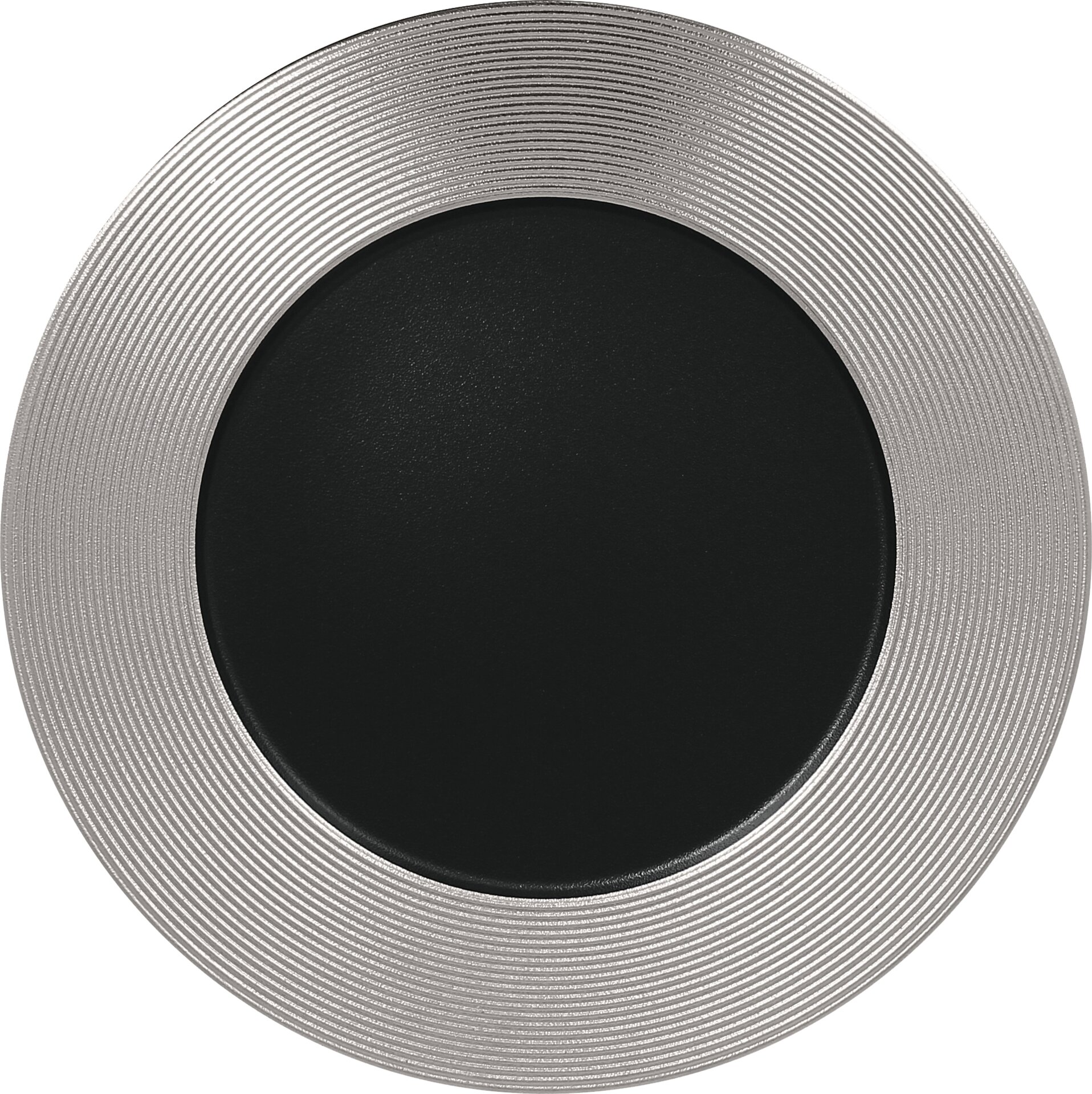 Teller flach 330 mm black-silver Metalfusion
