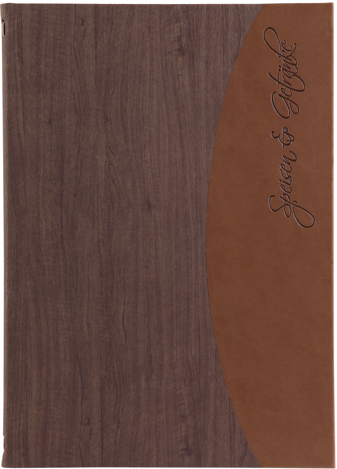 Speisenkarte "Felie" A4 dunkelbraun + braun