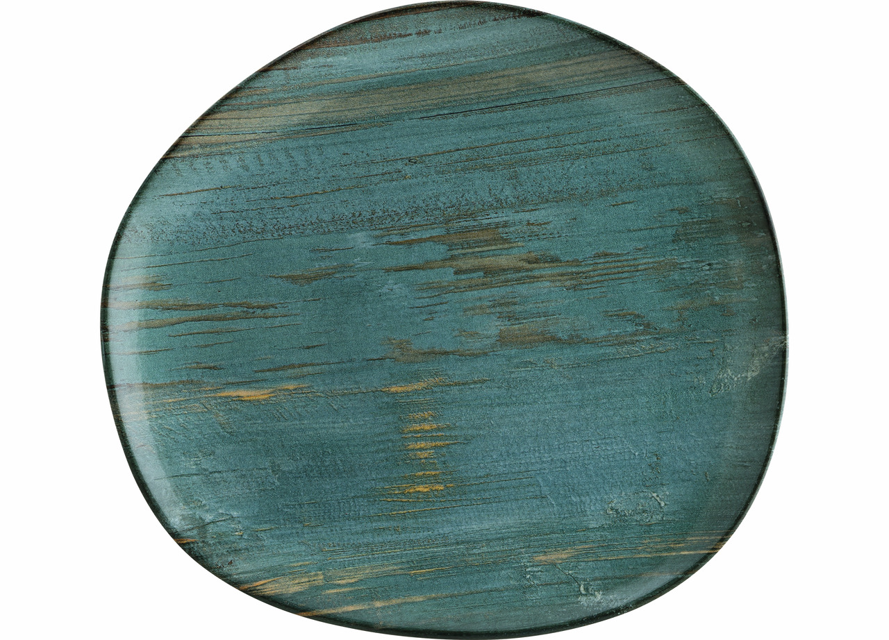 Teller flach Vago 290 x 270 mm Madera Mint