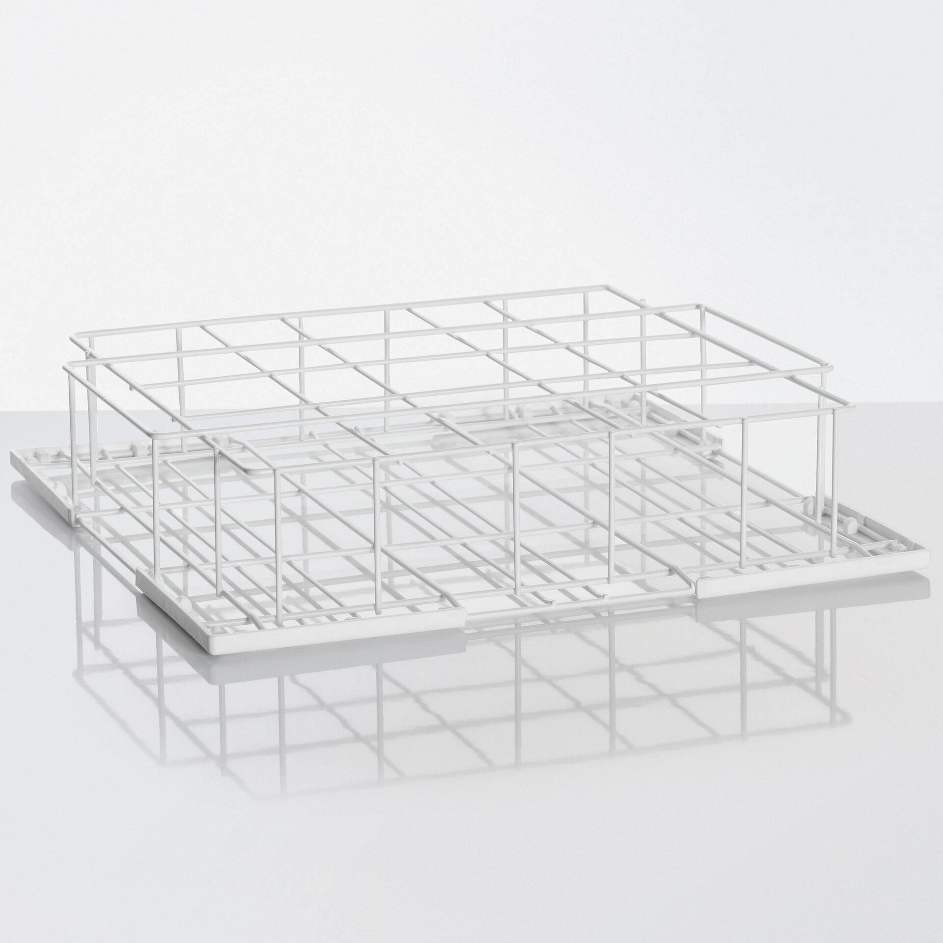 Trägerkorb für 9 Besteckköcher Größe L  aus Draht / 500 x 500 x 145 mm