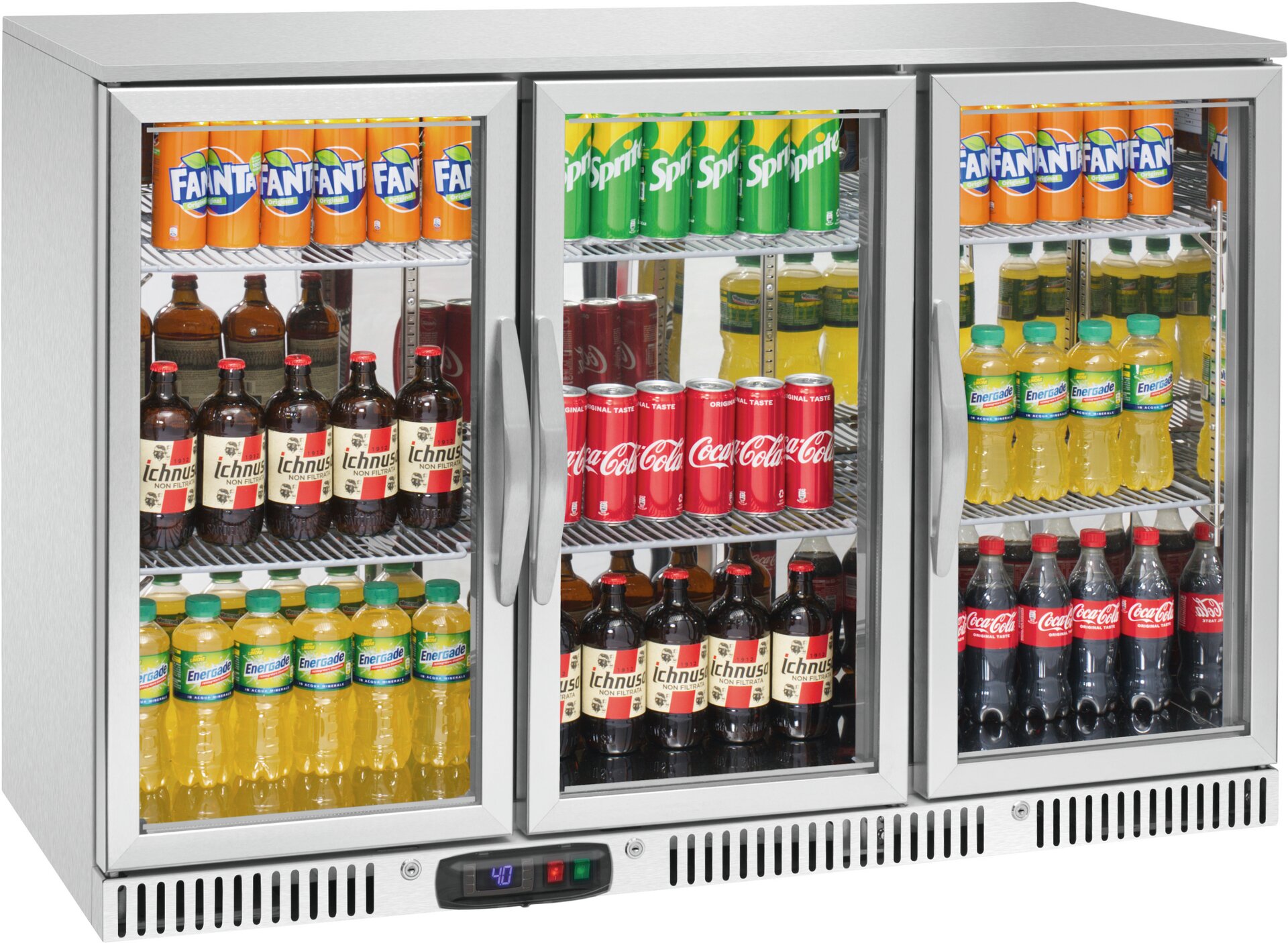 Barkühlschrank, Edelstahl, hochglanzpolierter Innenraum, 300 l