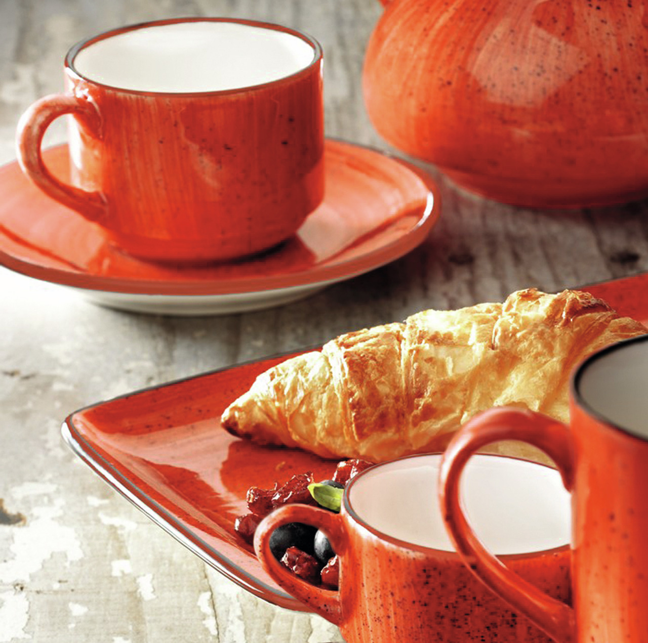 Tasse Banquet 0,21 l stapelbar Aura Terracotta