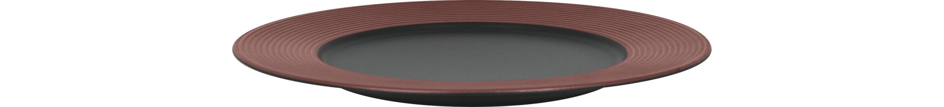 Teller flach 220 mm schwarz / bronze