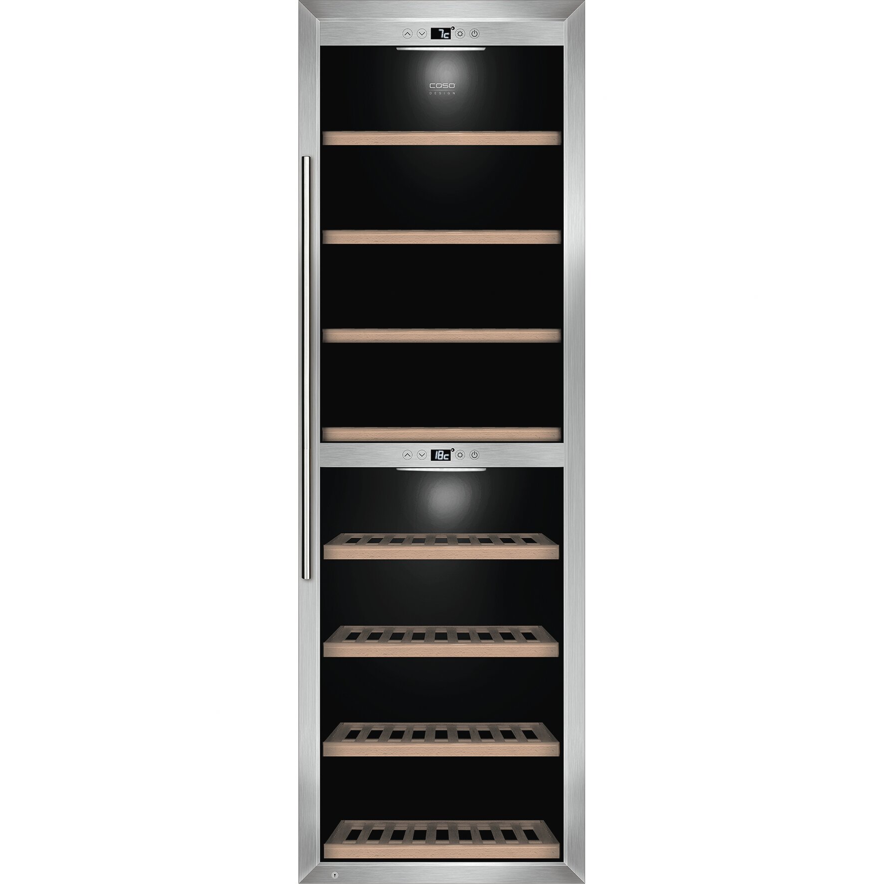 Weinkühlschrank 2 Zonen / 180 Flaschen / 600 x 675 x 1860 mm