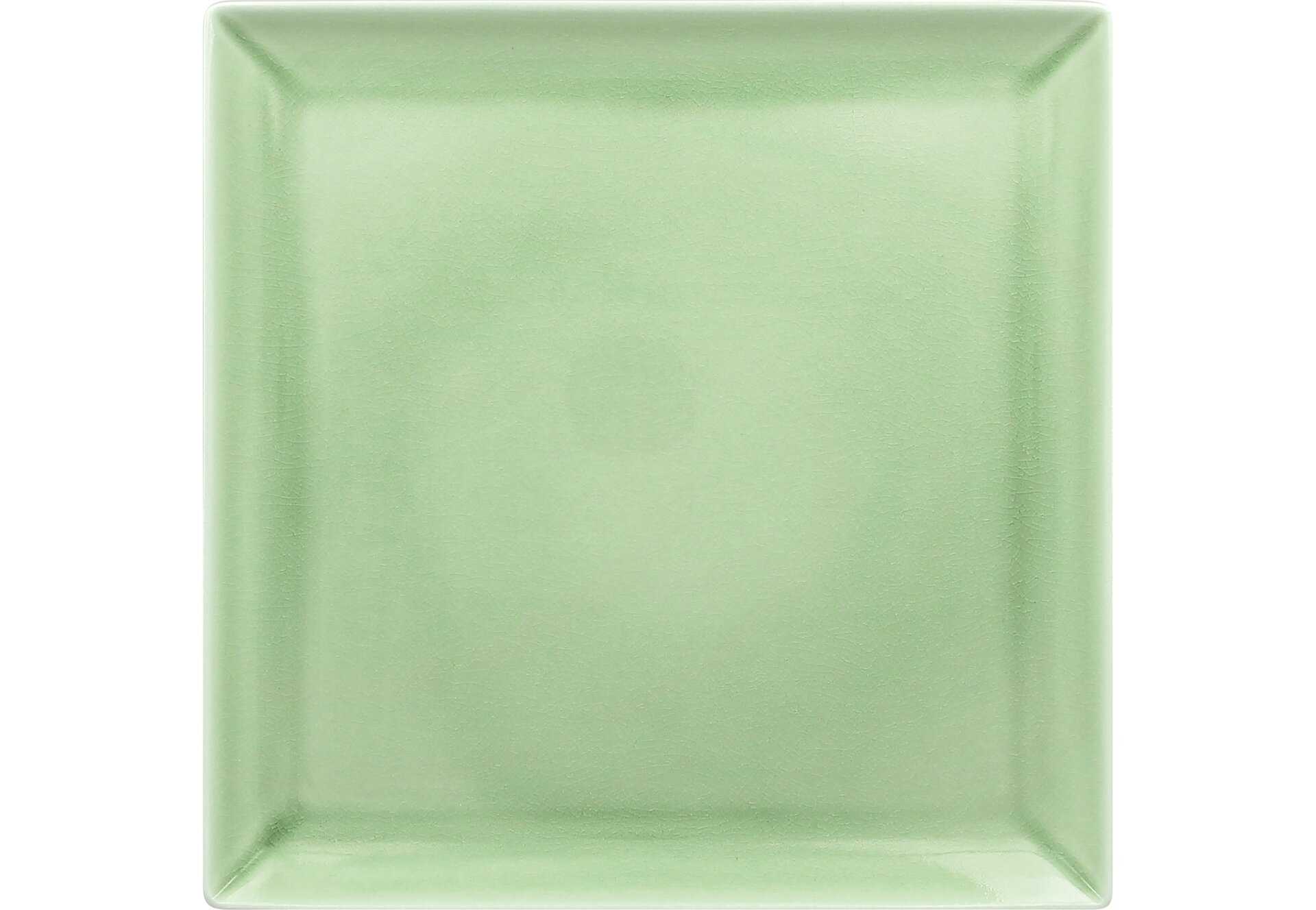Teller quadratisch 270 mm green Vintage