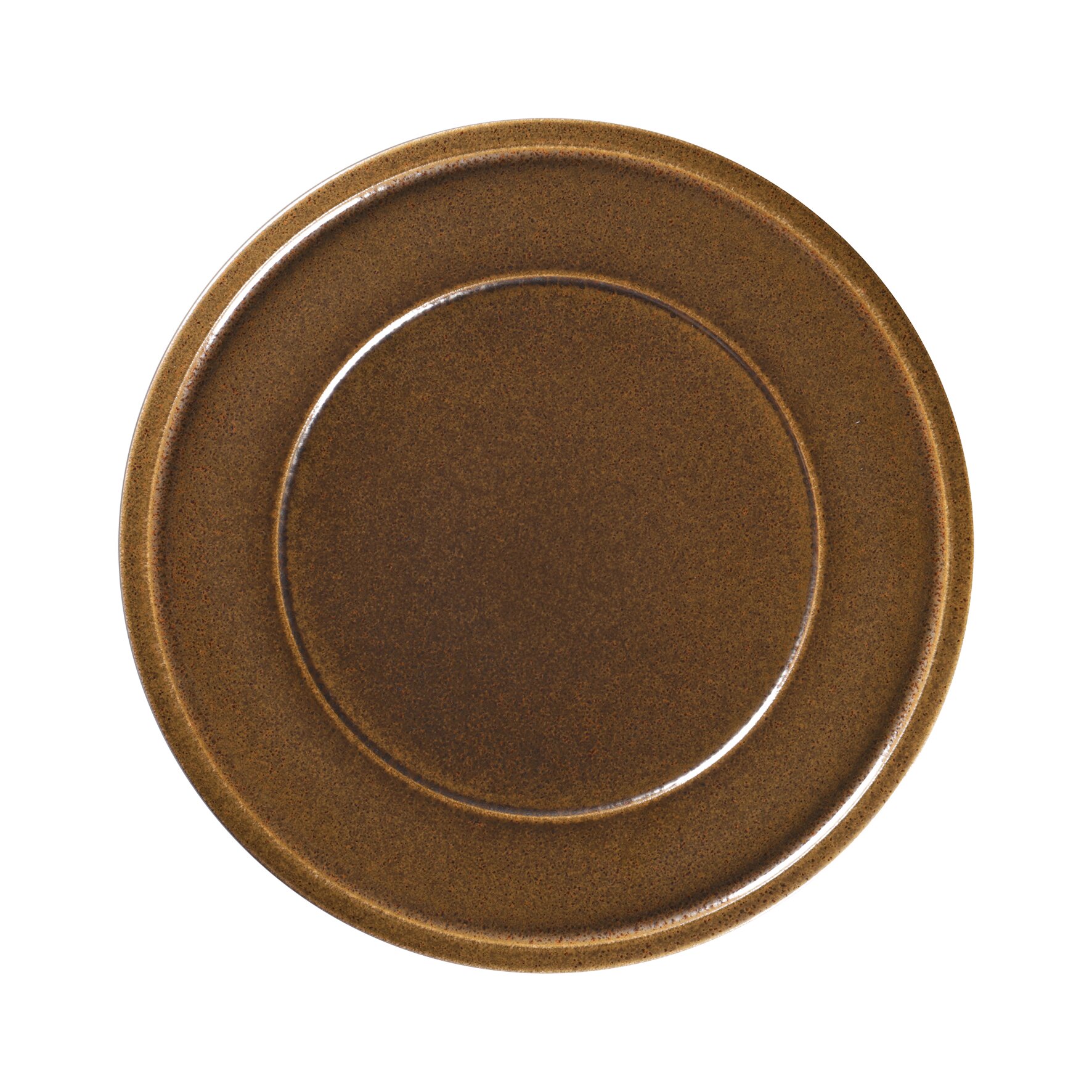 Teller flach mit Rand 318 mm rust brown Ease Rust Brown