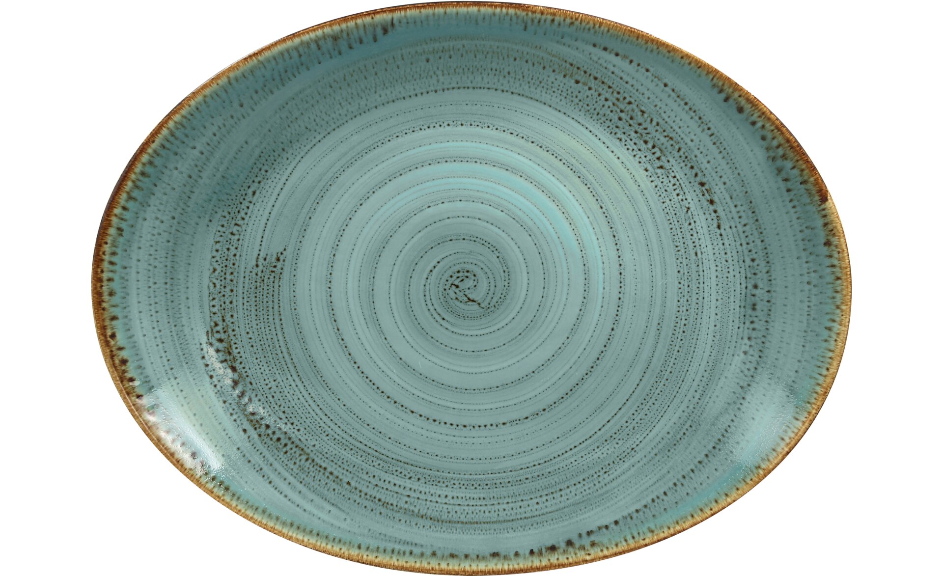 Platte oval 360 x 270 mm lagoon