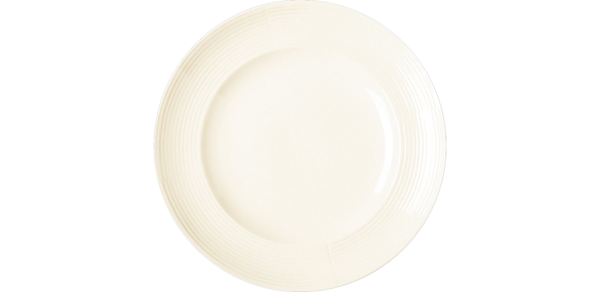Teller flach rund 210 mm crème