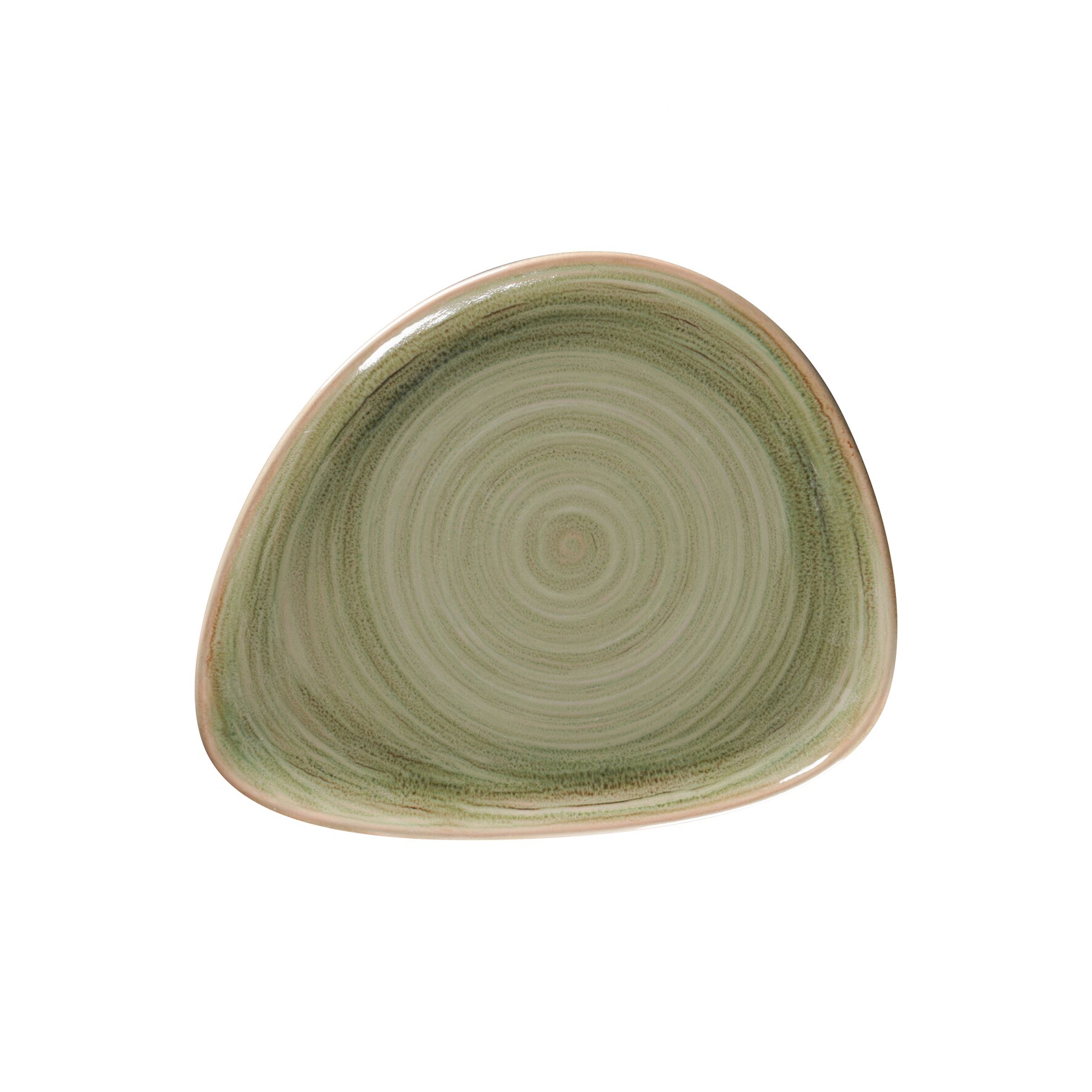 Teller flach organisch 240 x 194 mm emerald green Spot Emerald Green