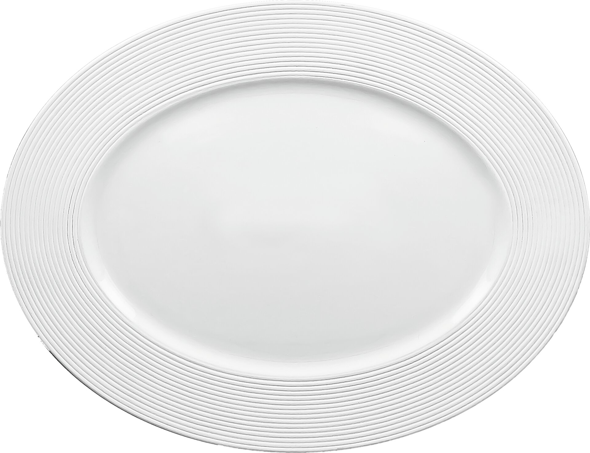 Platte oval 360 x 270 mm plain-white Evolution