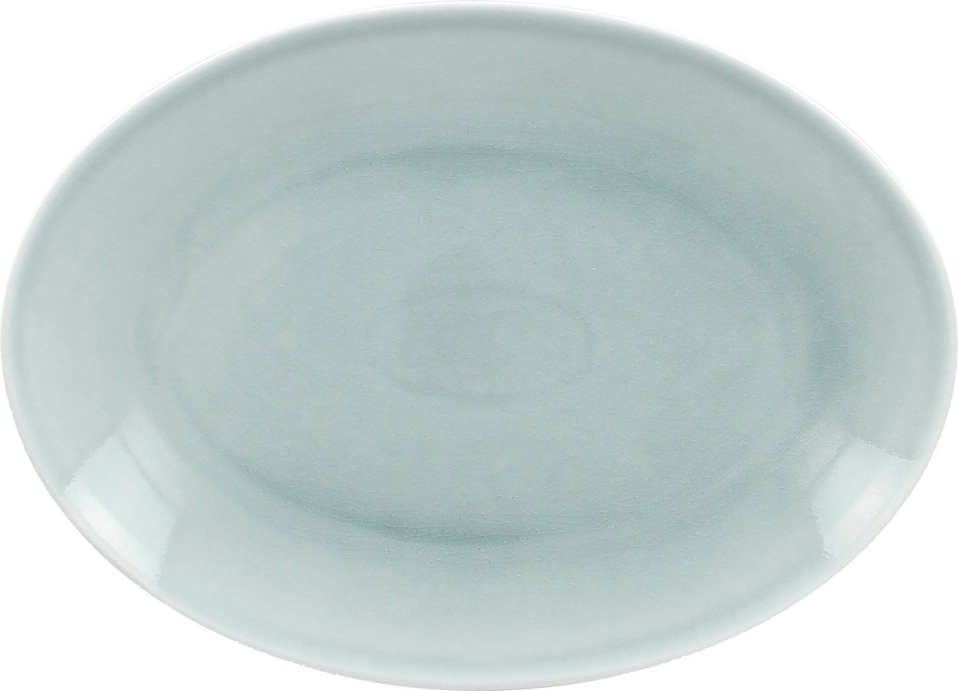 Platte oval 360 x 270 mm plain-blue Vintage