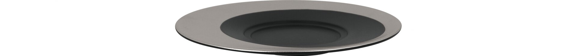 Untertasse 170 mm schwarz / silber